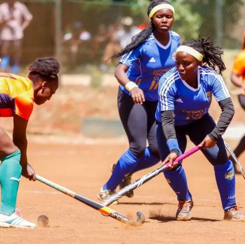Twinkle Hockey Club players in a past match. PHOTO/Twinkle Hockey Club/ https://www.facebook.com/100090069982656/posts/pfbid0x7CXJfXspy2E6upBdpMS19gFvQw7SGiAddprYsxyTMQcYdopQYVJakmrNgj1sERKl/?app=fbl