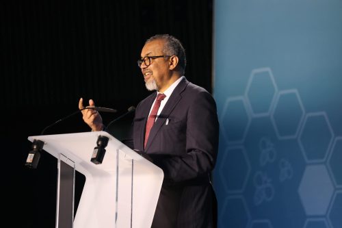 WHO Director-General Tedros Adhanom Ghebreyesus during a past event. PHOTO/https://www.facebook.com/photo.php?fbid=1225263555635625&set=pb.100044559754002.-2207520000&type=3