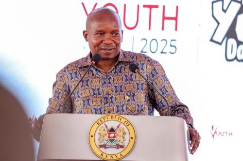 Deputy President Kithure Kindiki speaking at Pwani University during the Pwani International Youth Week on August 6, 2025. PHOTO/https://www.facebook.com/KithureKindiki