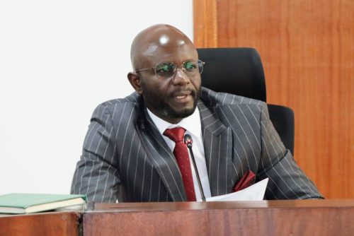 Alego Usonga MP Samuel Atandi speaking at a past event. 