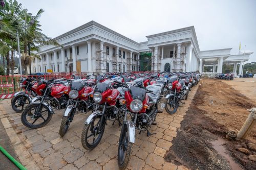 Boda bodas displayed outside State House Nairobi during an empowerment drive on Saturday, August 9, 2025. PHOTO/https://www.facebook.com/williamsamoei