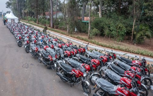 Boda bodas displayed outside State House Nairobi during an empowerment drive on Saturday, August 9, 2025. PHOTO/https://www.facebook.com/williamsamoei
