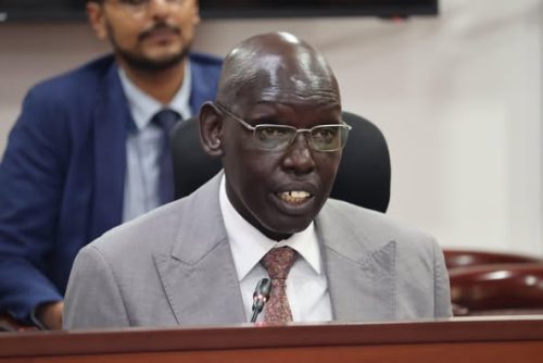 Belio Kipsang during a sitting. PHOTO/https://web.facebook.com/photo?fbid=1219799863521109&set=pcb.1219800686854360