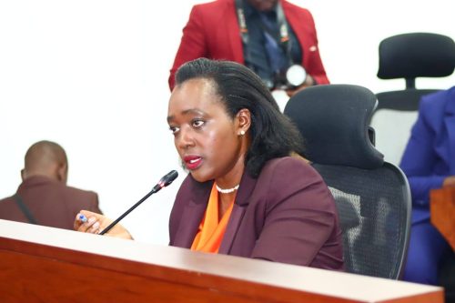 Cabinet Secretary for Defence Soipan Tuya before the Committee on Defence, Intelligence and Foreign Relations on August 12, 2025. PHOTO/https://www.facebook.com/ParliamentKE/