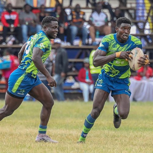 KCB players celebrate during the Christie Sevens at RFUEA Grounds. PHOTO/https://www.facebook.com/photo/?fbid=1212945877544159&set=pb.100064862735389.-2207520000