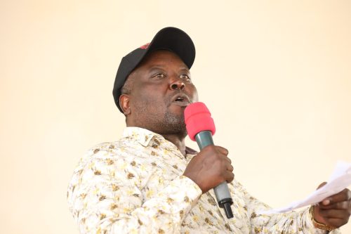 MP Sam Arama during a consulatitive meeting in Nakuru East constituency. PHOTO//https://www.facebook.com/photo/?fbid=1333537181472938&set=pcb.1333540798139243