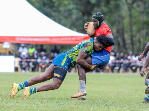 Strathmore Leos vs KCB Rugby during Embu 7s Final. PHOTO/https://www.facebook.com/photo/?fbid=1219105593594854&set=pcb.1219105760261504