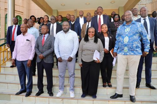 Senate Standing Committee on Agriculture, Livestock and Fisheries memebers during a visit to Kenya Seed Company Limited in Kitale, Trans Nzoia County. PHOTO/https://web.facebook.com/ParliamentKE