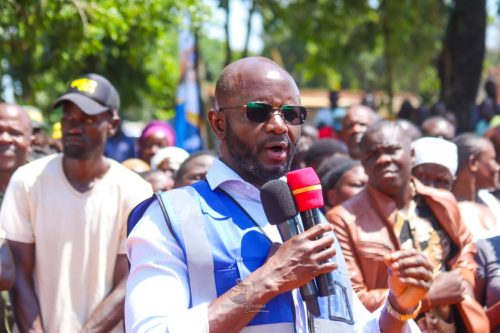 Alego Usonga MP Samuel Atandi speaking at a past event. PHOTO/https://www.facebook.com/profile.php?id=100069125923668