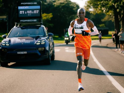 Eliud Kipchoge during the Sydney Marathon 2025. PHOTO/https://www.facebook.com/Eliud Kipchoge