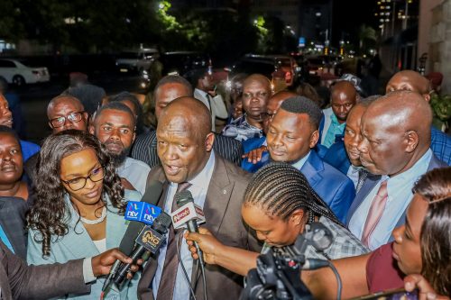 Kericho Governor Eric Mutai speaks after surviving impeachment at the Senate on Friday, August 29, 2025 in Nairobi. PHOTO/https://www.facebook.com/ParliamentKE