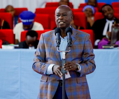 former deputy president Rigathi Gachagua during a church service at PCEA Ongata Rongai on Sunday, August 31, 2025. PHOTO//https://www.facebook.com/photo/?fbid=1300894441825482&set=pcb.1300895698492023