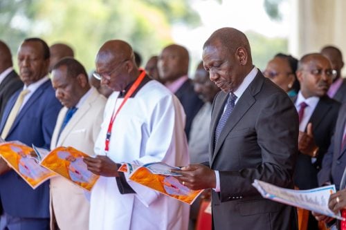 President William Ruto during the event in Kapsabet. PHOTO/https://www.facebook.com/William Samoei Ruto