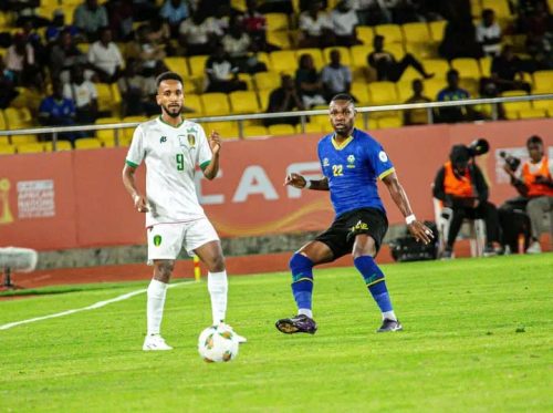 CHAN action pitting Tanzania and  Mauritania Gropup B on Wednesday night at the Benjamin Mkapa National Stadium . PHOTO/https://www.facebook.com/100064679649828/posts/pfbid033bfPvexLdgGWfXCRGajutpkZRnqMto1NRGLDwQ377zgbfpkMmi71oysUWVXsFesal/?app=fbl