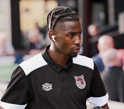 Harambee Stars fullback Clarke Oduor ahead of the Manchester United clash on Wednesday, August 27, 2025. PHOTO/@officialgtfc/X