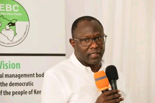 IEBC Chairperson Erastus Ethokon in a past event. PHOTO/https://www.facebook.com/IEBCKenya