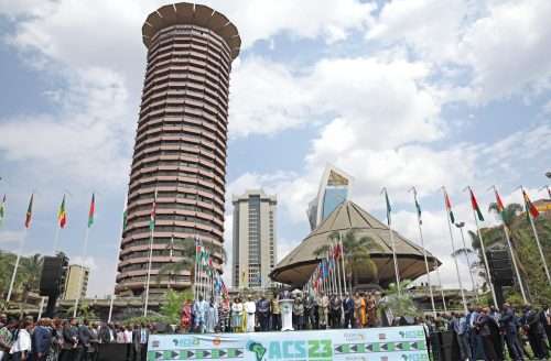 KICC during the Africa Declaration ceremony led by President William Ruto alongside other African leaders. PHOTO/@KICC_kenya/X