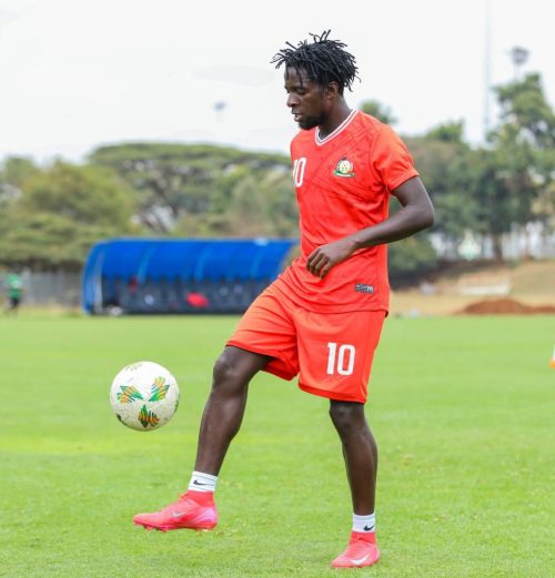 Austin Odhiambo during CHAN training with the national team.
PHOTO/@OfficialGMFC/X