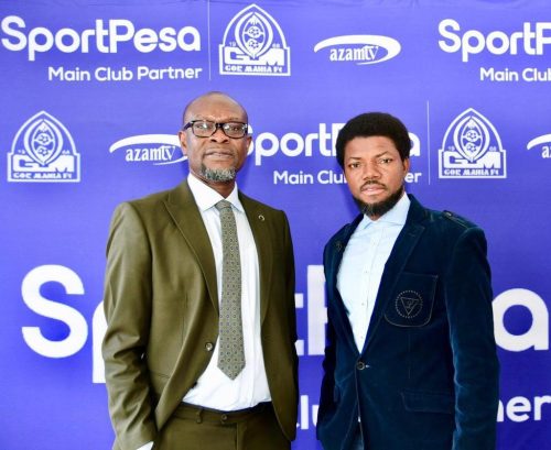 Head Coach Charles Akonnor (left) and Assistant Coach Kobi-Mensah Bismark. PHOTO/@OfficialGMFC/X