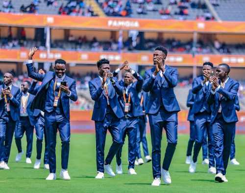 Harambee Stars team at Kasarani before the Morocco clash. PHOTO/@Harambee__Stars/X