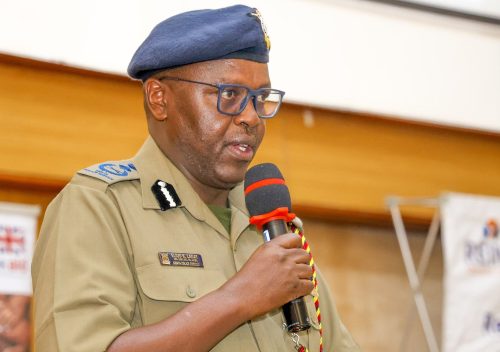 Deputy Inspector General of the Kenya Police Service (DIG-KPS) Eliud Lagat while addressing during an event.PHOTO/@NPSOfficial_KE/X