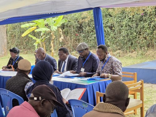 DAPK top leadership during A NEC meeting at party headquarters. PHOTO//@DAP_Kenya/X