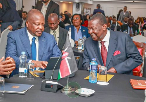 Prime CS Musalia Mudavadi and Agriculture CS Mutahi Kagwe during the 7th Session of the Kenya–Iran Joint Commission for Cooperation (JCC) in Nairobi.
PHOTO: @kilimoKE / X