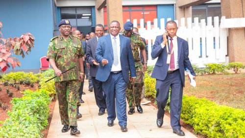 Salim Mvurya alongside Police IG Kanja. PHOTO/@NPSOfficial_KE/X