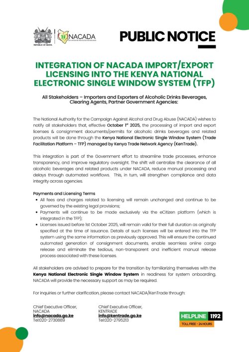 A post by NACADa. PHOTO//@NACADAKenya/X