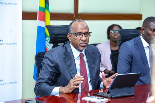 Health Cabinet Secretary Aden Duale during their meeting with a US delegation led by Chargé d'Affaires Susan Burns at the National Treasury in Nairobi on Wednesday, August 27, 2025. PHOTO/@MOH_Kenya/X