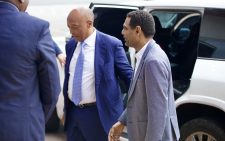 FKF President Hussein Mohammed welcomes CAF chief Motsepe in Nairobi for CHAN final