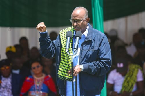 Duale during the empowerment forum in Narok. PHOTO/@HonAdenDuale/X