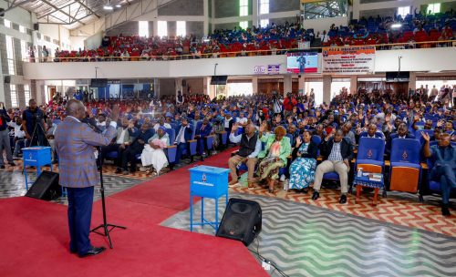 Rigathi Gachagua during a Sunday service at PCEA Ong’ata Rongai Church in Kajiado County. PHOTO/@rigathi/X