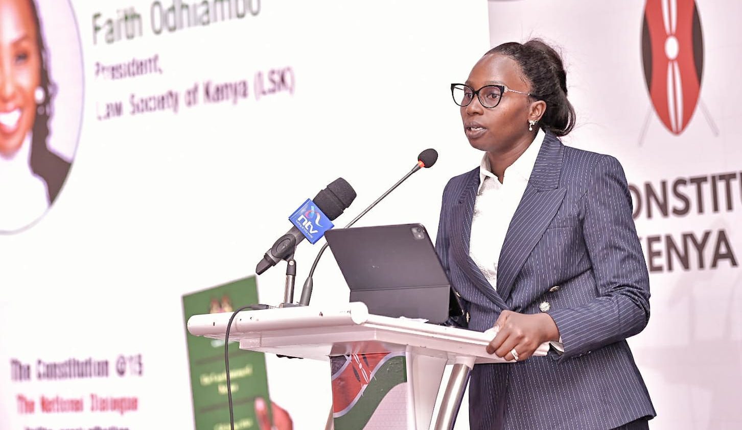 LSK President Faith Odhiambo makind address: PHOTO/@FaithOdhiambo8/X