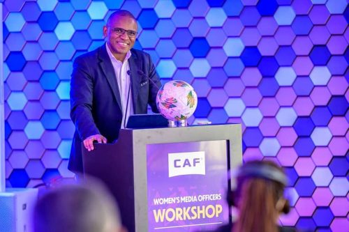CAF's Head of TV/Broadcasting (Commercial), Luxolo September, during a past event. PHOTO/https://www.linkedin.com/in/luxolo-september-7892721a/