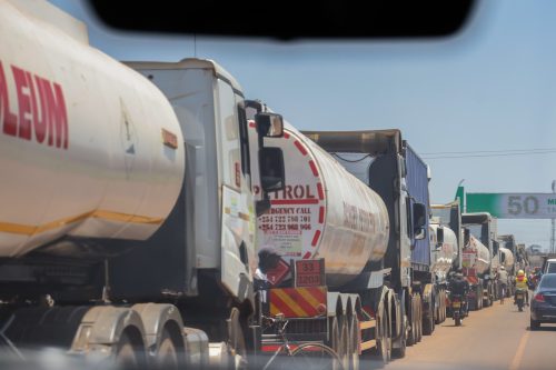 Trucks at Malaba One-Stop Border Post on Friday, August 29, 2025. PHOTO/@GovLeeKinyanjui/X