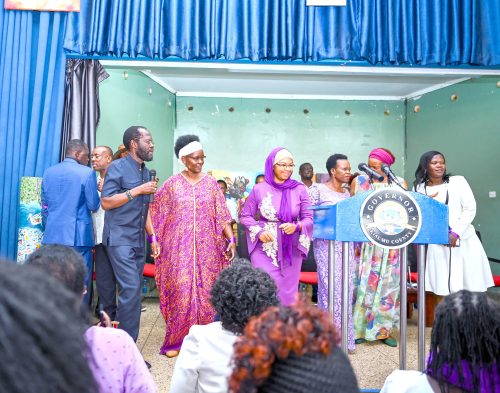 Kisumu Governor Prof Anyang’ Nyong’o, county First Lady Mama Dorothy flanked by other leaders during the memorial ceremony for fallen former Karachuonyo MP and gender champion Phoebe Asiyo, in Kisumu, on August 5, 2025. PHOTO/Noven Owiti