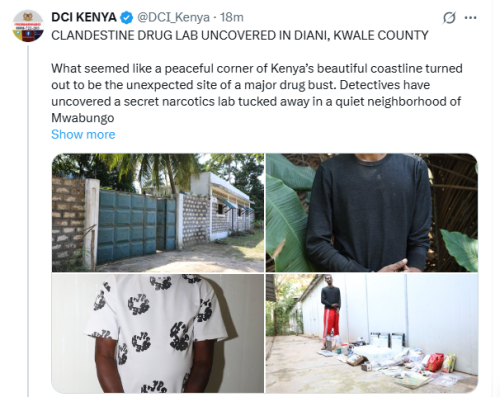 X post by the DCI. PHOTO/Screengrab by People Daily Digital.