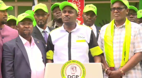 A photo of Cleophas Malala at the party headqurters. PHOTO//Screengrab by People Daily Digital/https://www.facebook.com/watch/live/?ref=watch_permalink&v=1272691760395987&rdid=x0YlGNUJyQ3vIiGz