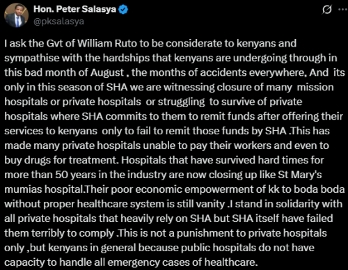 A post by Salasya. PHOTO/@pksalasya/X