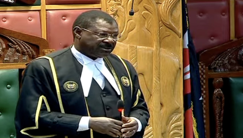 National Assembly Speaker Moses Wetangula during a sitting. PHOTO/A screengrab by PD Digital/YouTube