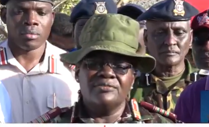 Rhoda Onyancha during the exhumation exercise at Kwa Binzaro. PHOTO/Screengrab by People Daily Digital