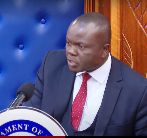 Lawyer Peter Wanyama representing Kericho Governor Erick Mutai during his impeachment hearing at the senate on Wednesday, August 27, 2025. PHOTO//Screengrab by People Daily Digital