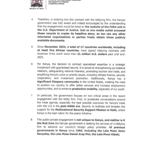 X post by Government Spokesperson. PHOTO/Screengrab by People Daily Digital