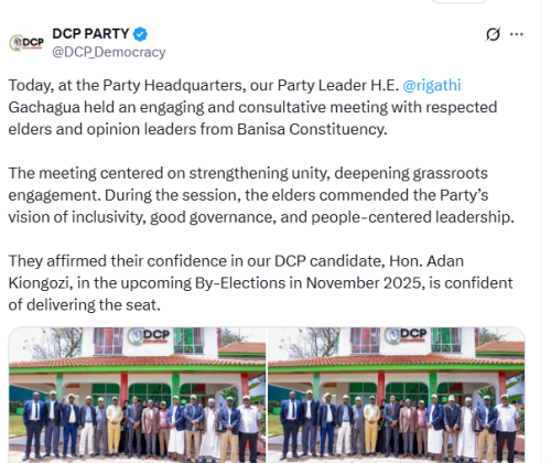 X post by DCP. PHOTO/Screengrab by People Daily Digital