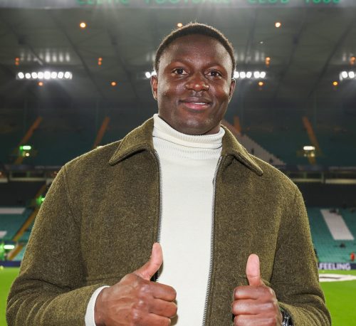Footballer Victor Wanyama poses for a photo in Celtic: PHOTO/https:/facebook.com/WanyamaV