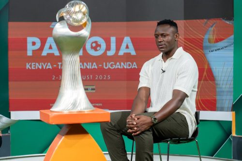 Victor Wanyama with the 2024 CHAN trophy.
