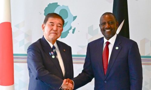 President William Ruto, alongside Japan Prime Minister Shigeru Ishiba on August 20, 2025. PHOTO/@WilliamsRuto/X.