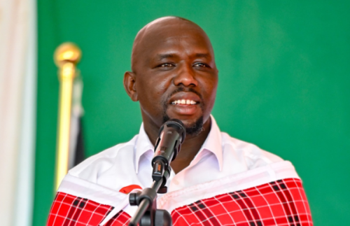 Interior CS Kipchumba Murkomen speaks during a past function. PHOTO/https://web.facebook.com/OnesimusKipchumbaMurkomen