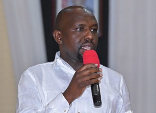 Interior CS Kipchumba Murkomen speaks during a past function. PHOTO/https://web.facebook.com/OnesimusKipchumbaMurkomen